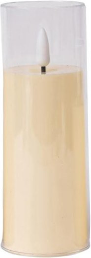 Talos Party Carnival LED-Kerzenlampe in Beige, batteriebetriebene flackernde Stumpenkerze mit realistischem Flammeneffekt - Bild 1
