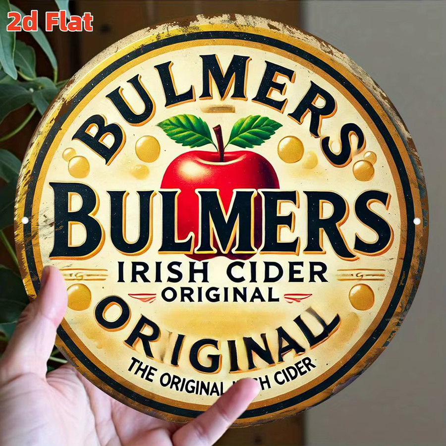 Bulmers Irish Cider Original rundes Aluminium-Metallschild Celtic Brewing Heritage in Gelb Durchmesser: 20 cm - Bild 3