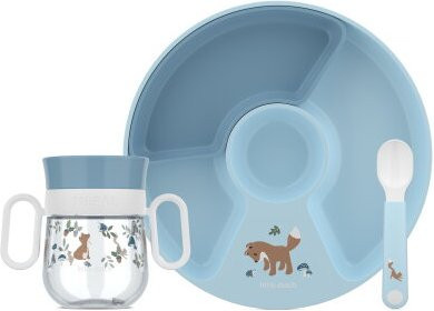 Mepal Mio Babygeschirr-Set 3-teilig Little Dutch Forest Friends in Blau - Bild 1