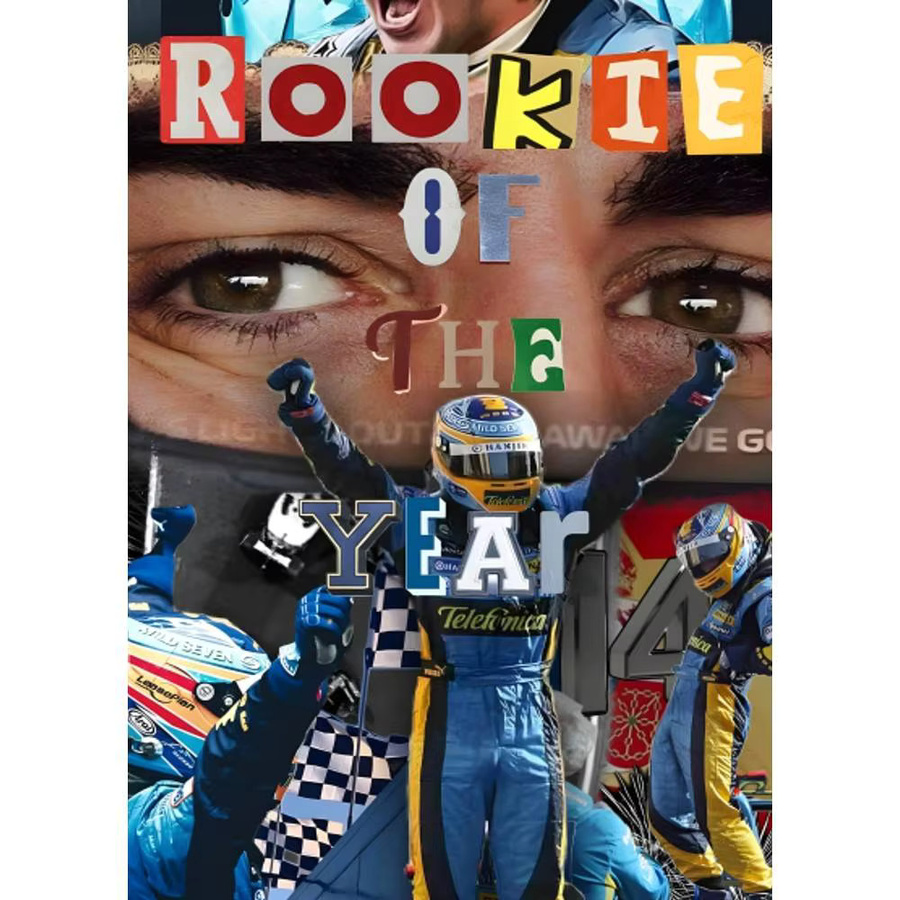 Fernando Alonso Racing Poster Selbstklebender Wandaufkleber in Mehrfarbig für Bar Room Decor - Bild 7