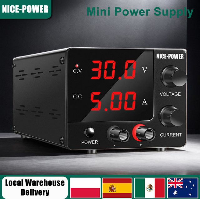 Nice-power Labor Netzteil Mini 150W 30V 5A Universal Einstellbare Schaltbank Stromquelle Regler Schwarz - Bild 1