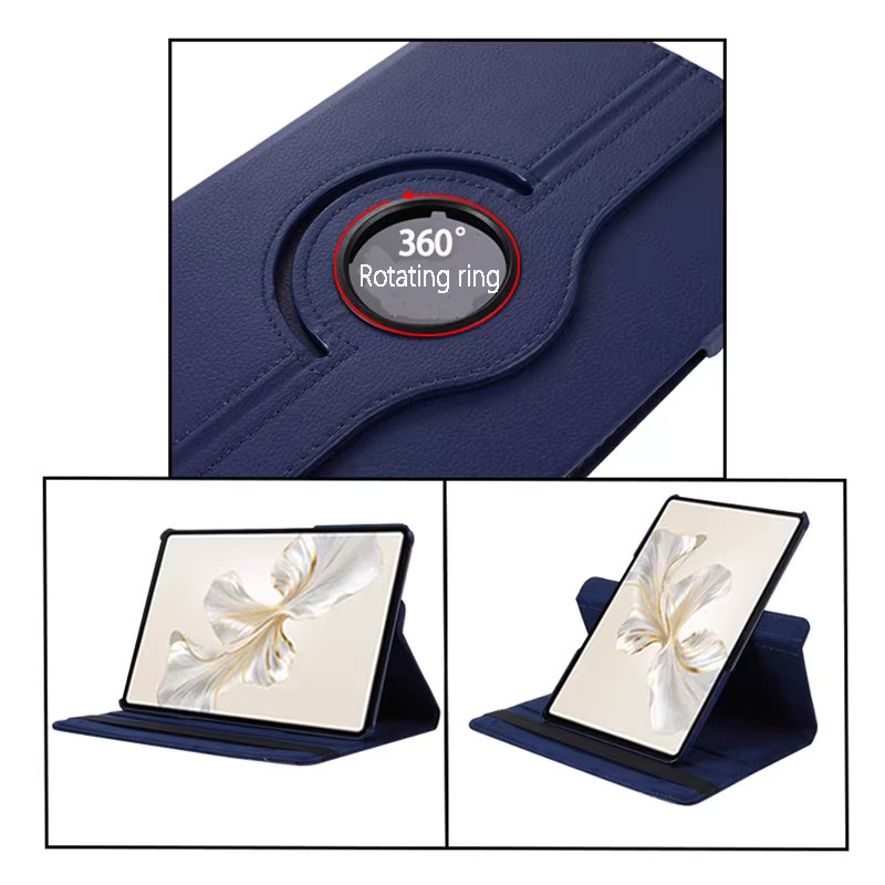 Rotierende Smart Stand Flip Ledertasche für Huawei Honor Pad 9 12,1 Zoll HEY2-W09 in Blau - Bild 2