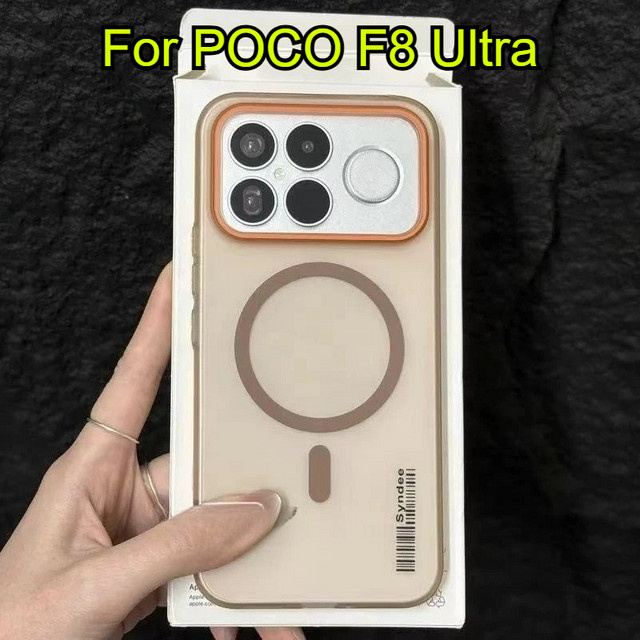 Xiaomi Schutzhülle mit MagSafe Magnet-Unterstützung für POCO F8 F7 F6 Ultra X7 15T Pro Redmi K90 ProMax K70 Turbo, transparente harte PC Abdeckung - Bild 1