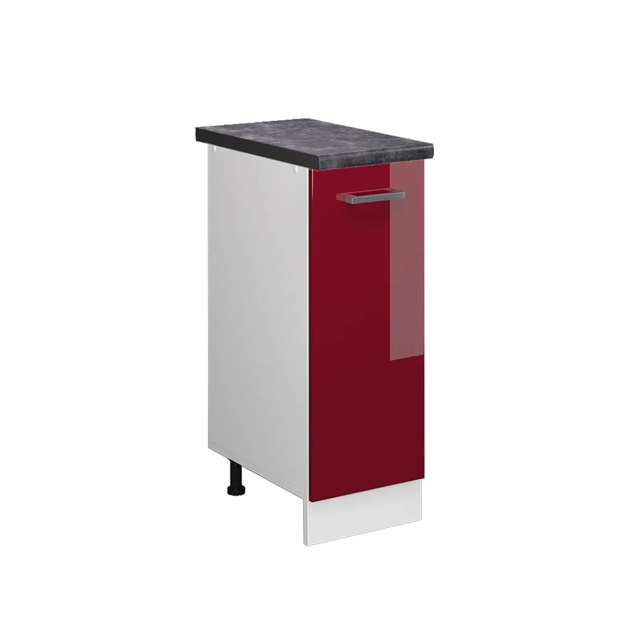 Vicco Apothekerschrank R-Line Küchenschrank Hochglanz Bordeaux/Weiß/Anthrazit B: 30 cm, H: 81,6 cm, T: 60 cm - Bild 2