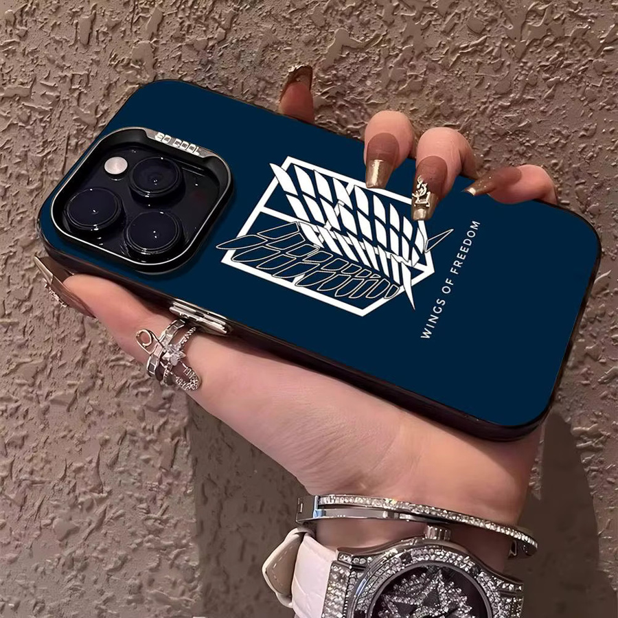 Potdemiel Anime Attack On Titan Handyhülle für iPhone 11 bis 17 Pro Max, Matte Abdeckung, Mehrfarbig - Bild 2