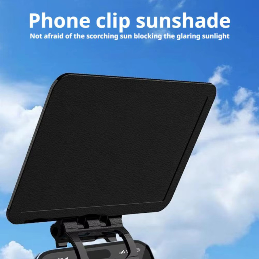 Handy Visier Outdoor Sonnenschirm für Motorrad und Fahrrad in Schwarz mit UV-Schutz und Anti-Reflexion - Bild 4