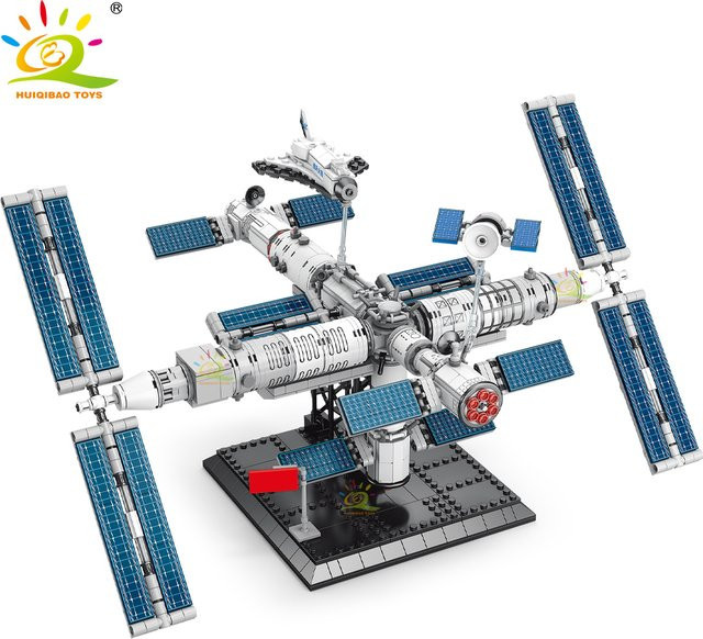 HUIQIBAO Raumstation Bausteine, Weltraum, mit Astronaut Figur - Bild 1
