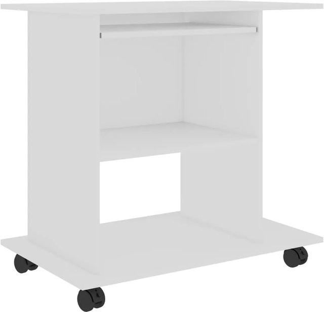 vidaXL Schreibtisch modern in Weiß aus Holzwerkstoff, B/T/H: 80 x 50 x 75 cm - Bild 1