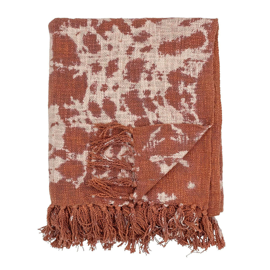 Bloomingville Plaid Giuseppa aus Baumwolle in Braun, B/T: 130 x 160 cm - Bild 1