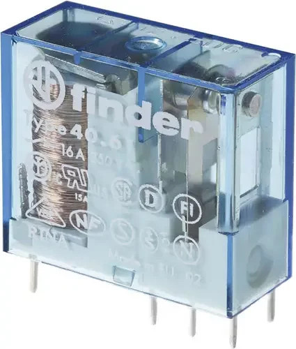 Finder Printrelais 40.61.9.012.4000 12 V/DC 16A 1 Wechsler Transparent - Bild 1