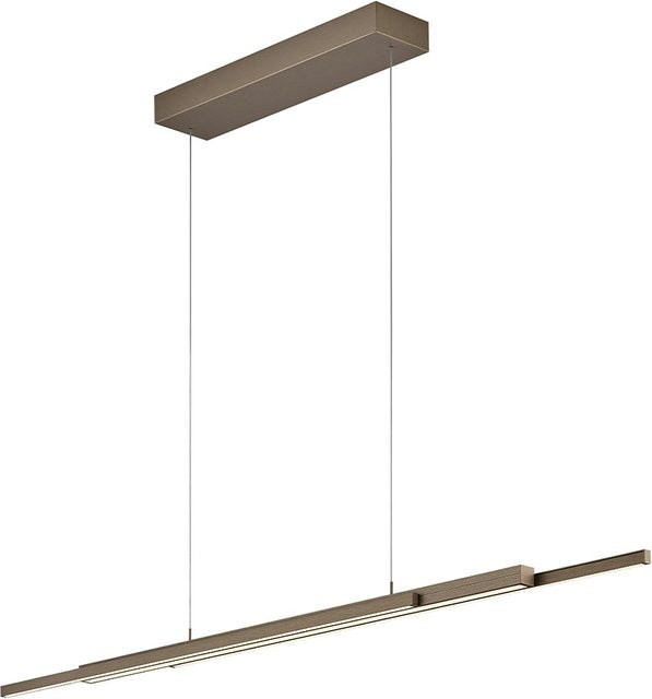 Bankamp Line X 2366 LED-Pendelleuchte in Bronze eloxiert mit dim2warm Funktion und Up-Down Lichtsteuerung - Bild 1