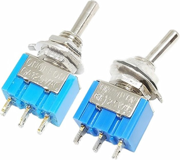 2er-Set Si Tai&SH DIY Kippschalter MTS-103 MTS-102 3-polig 3-Positionen Verriegelung Blau - Bild 1