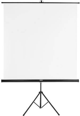 Hama Standleinwand mit Stativ in Weiß und Schwarz, Seitenverhältnis 1:1, B/H: 155 x 155 cm - Bild 1