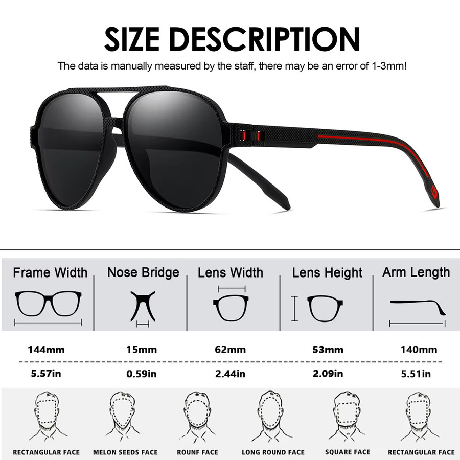 CRIXALIS Sonnenbrille Aviator, Vollrand, Schwarz, Unisex, polarisiert - Bild 1