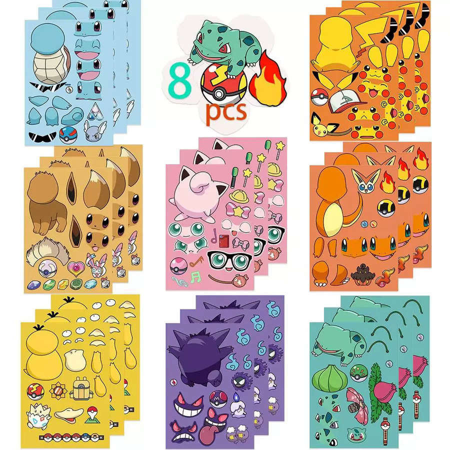 zhuangchen Pokémon Pikachu und Gengar Puzzle-Aufkleber, bunt - Bild 3