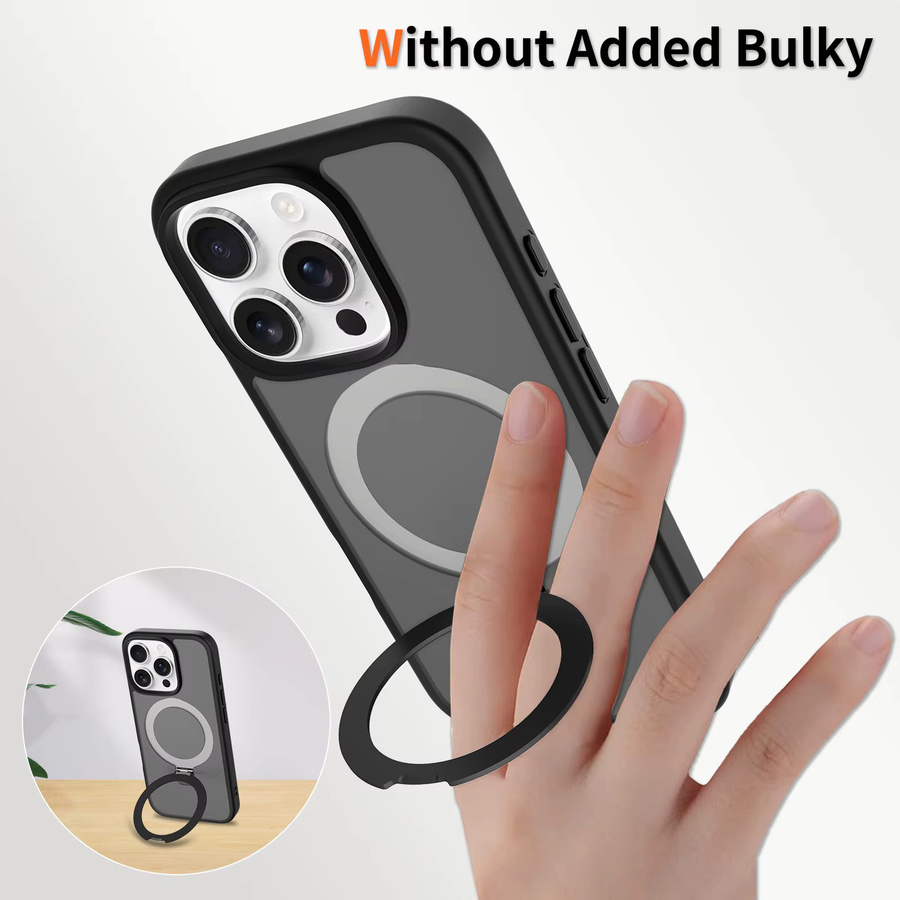 Stoßfeste matte MagSafe Handyhülle von NYFundas für iPhone 17 Pro Max bis iPhone 11 in Transparent oder Schwarz - Bild 6