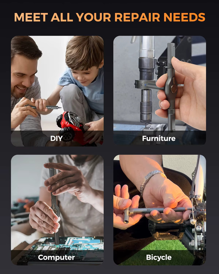 E·DURABLE 74-in-1 T-Griff Ratsche Schraubendreher Set mit magnetischen Bits als Reparatur Kit für Heimwerker - Bild 3