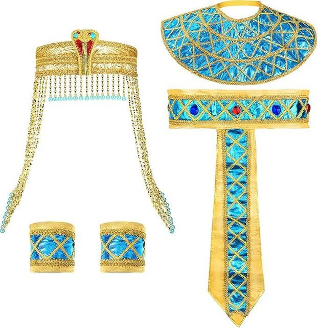 Schmuck-Set 4-teilig, ägyptischer Stil, Gold, Damen - Bild 1