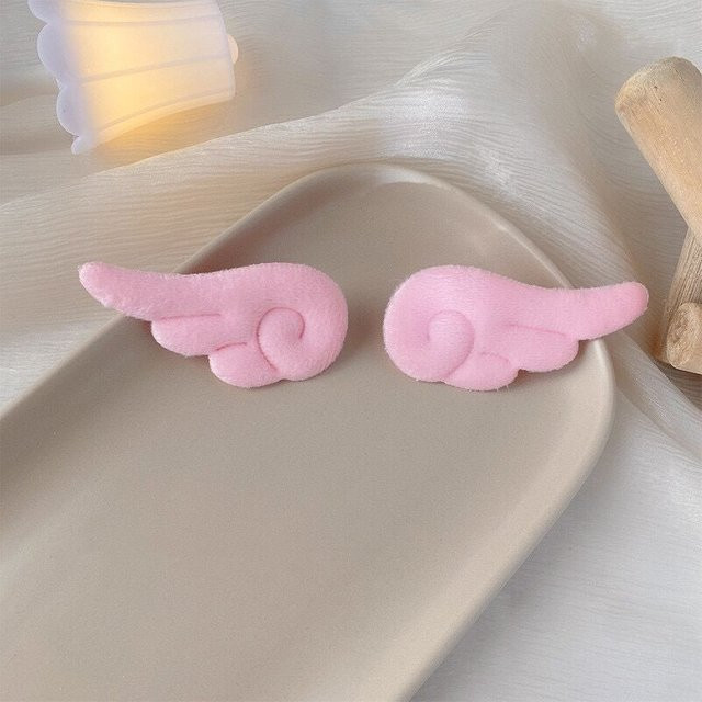 Haarspange Engelsflügel Plüsch, 7 cm, Mädchen - Bild 1