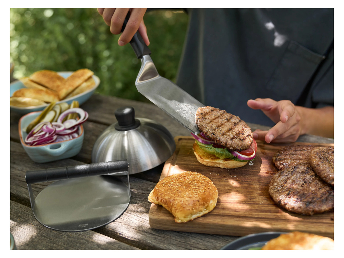 GRILLMEISTER Burger-Set und Pulled-Pork-Starter-Kit in Silber aus Edelstahl, Kunststoff und Glas - Bild 2