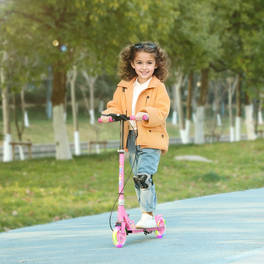 Aiyaplay Roller Kinder Klappbar, Tretroller Scooter, Rosa, ab 3 Jahre - Bild 2