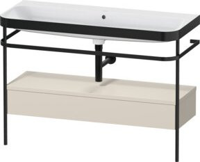 Duravit Möbelwaschtisch-Kombi Happy D.2 Plus in Weiß mit Keramik-Waschtisch und 1 Schublade, B: 117,5 cm, T: 49 cm - Bild 1