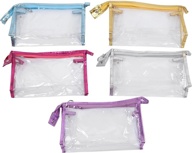 OutsideWorld Kosmetiktasche, wasserdicht, PVC, weiß, Unisex - Bild 1