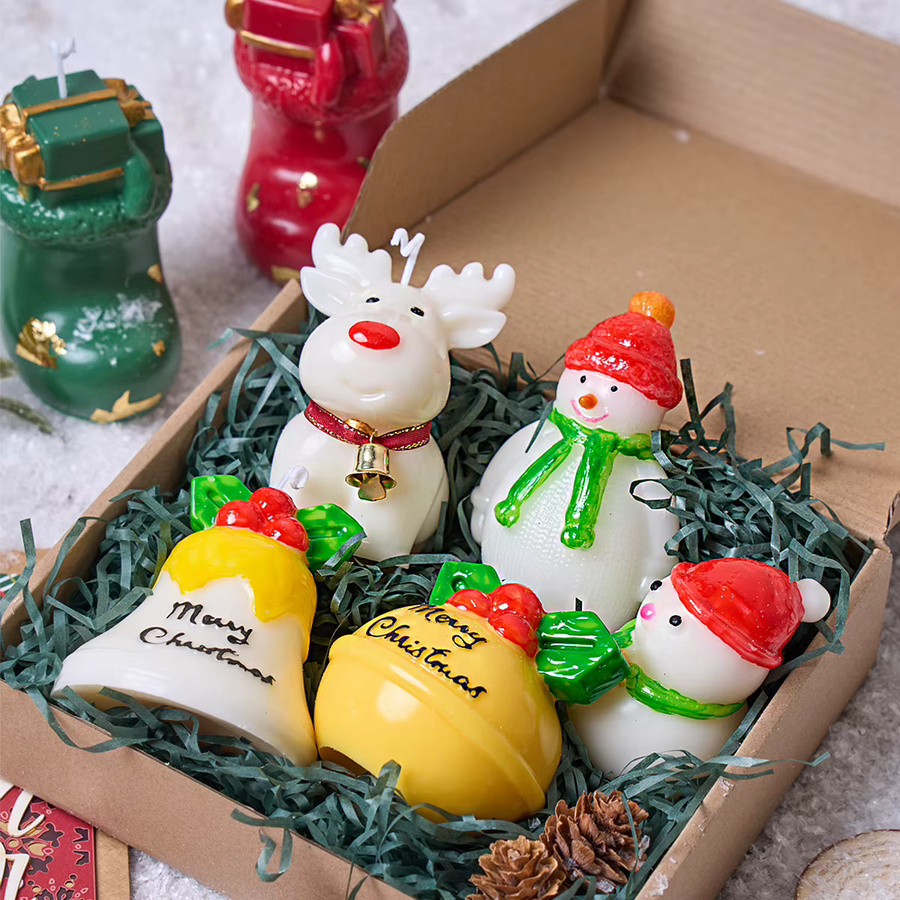 UDOCOOL Silikonform für DIY Weihnachtsdeko Elch und Schneemann in Multicolour - Bild 1