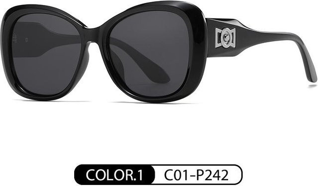 Polarisierte Sonnenbrille Dote, Butterfly, Vollrand, TR90, Damen, Gray - Bild 1