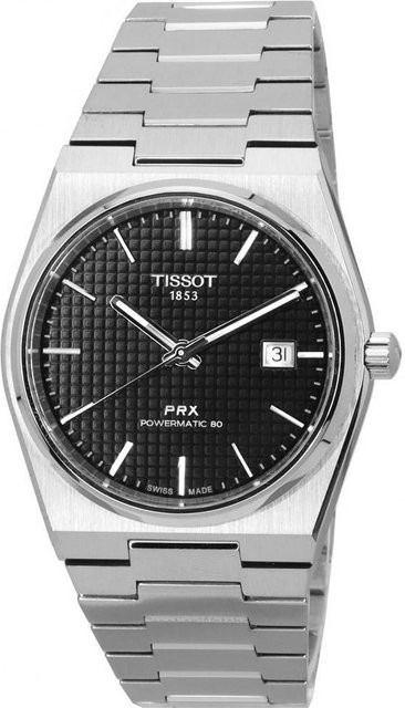 Tissot PRX T-Classic Armbanduhr, Automatik, Edelstahl, Schwarz, 40 mm, Herren - Bild 1