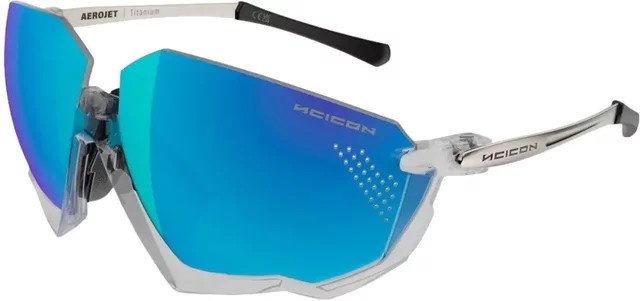 Scicon Aerojet Sonnenbrille, randlos, Unisex, titanium, silver, blue - Bild 1