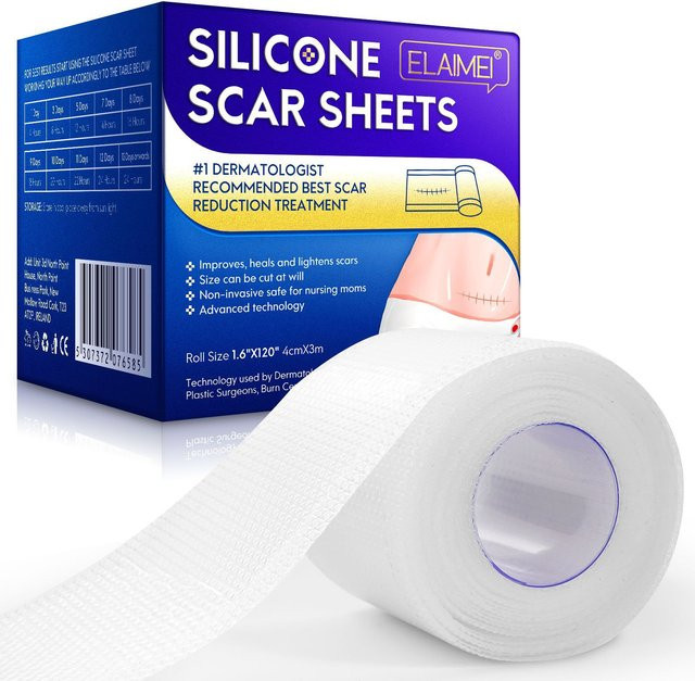 Quedonc Silikon Narbenblätter, 4 cm x 3 m, Unisex - Bild 1