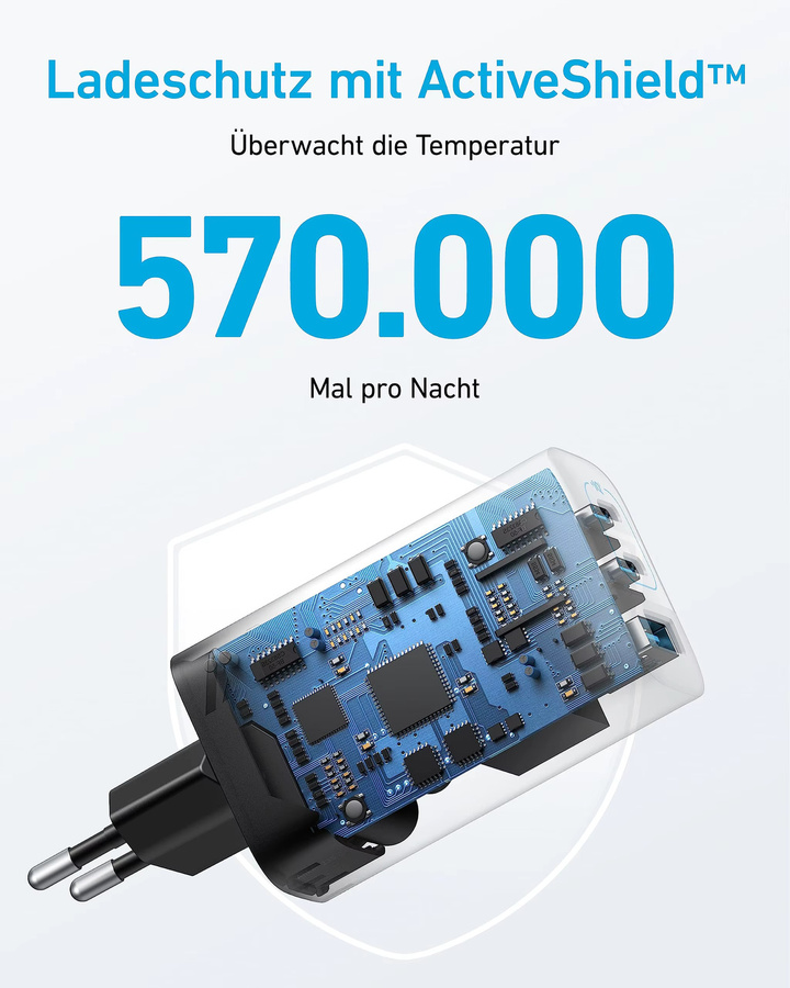 Anker 335 USB-C Netzteil 67W Schnellladegerät mit 3 Ports in Schwarz - Bild 5