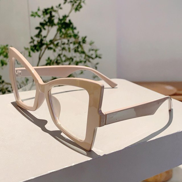 Card Chan Korrektionsbrille Schmetterlingsform, Kunststoff, Beige, Damen - Bild 1