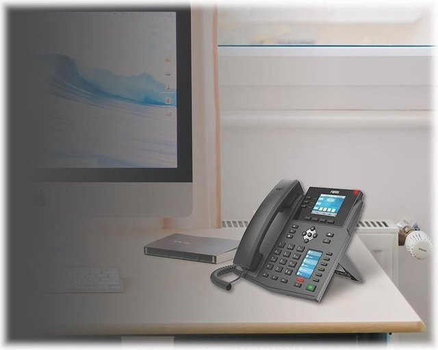 Fanvil X4U IP-Telefon in Schwarz mit 2,8 Zoll LCD-Display, 12 Zeilen, Bluetooth und WLAN - Bild 1