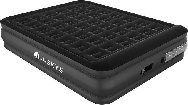 Juskys Luftbett Sapri L Schwarz selbstaufblasend für 2 Personen mit integrierter Pumpe B/T: 154 x 197 cm - Bild 1