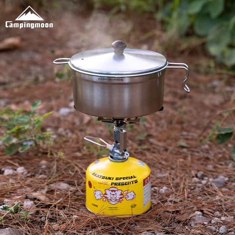 CAMPINGMOON Shera Pot S371 Steamer Pot aus Edelstahl für Camping zum Kochen und Dampfgaren, Farbe: Silber - Bild 3