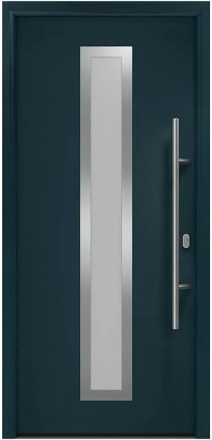 EcoStar Haustür Isopro IP 700S mit Glaseinsatz Anthrazitgrau B: 110 cm, H: 210 cm, DIN Rechts - Bild 1