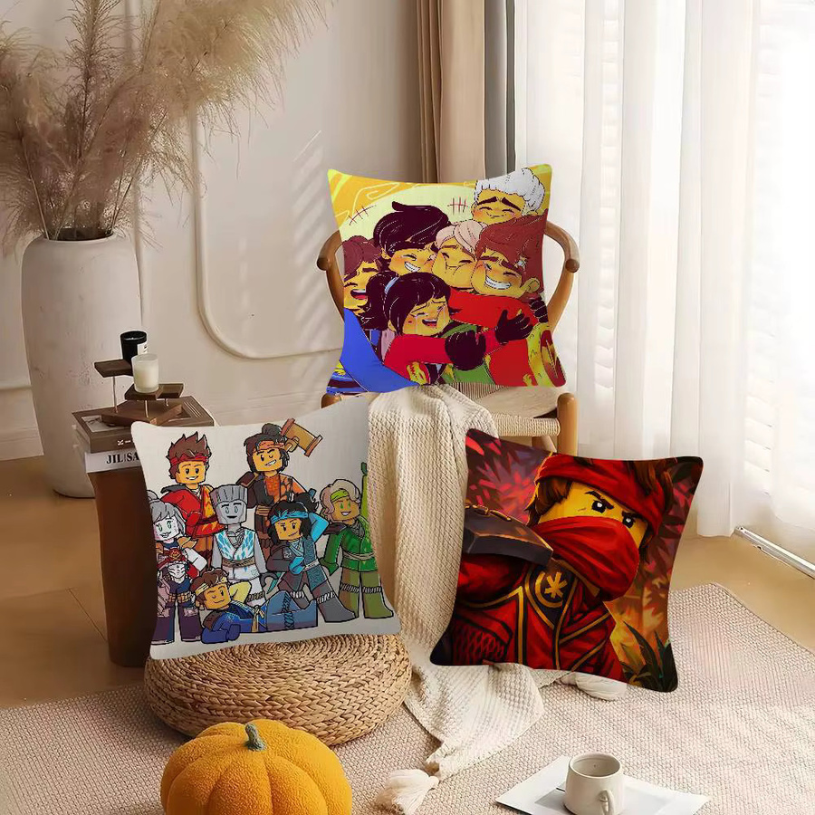 Kayou Ninjago Kissenbezug mit Cartoon-Print in Multicolour, 30 x 30 cm - Bild 2