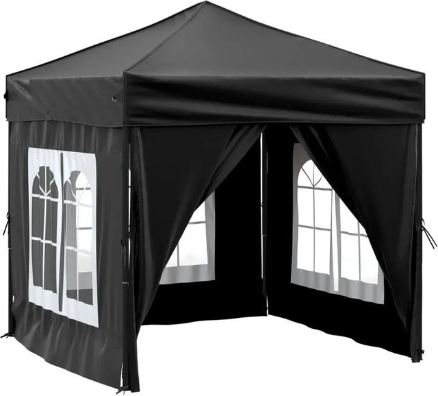 vidaXL Partyzelt faltbar mit Seitenwänden aus 210D Oxford-Gewebe Schwarz B/T/H: 200 x 200 x 234 cm - Bild 1