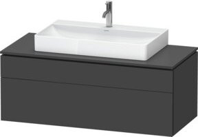 Duravit L-Cube Waschtischunterschrank wandhängend in Grau Matt, B: 122 cm, T: 55 cm - Bild 1