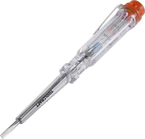 TOOLCRAFT Spannungsprüfer mit 62 mm Klingenlänge für 100 - 250 V/AC in transparent - Bild 1