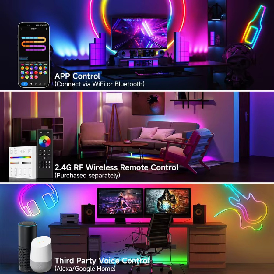 Tuya Wifi LED Controller YSRSAI für adressierbare RGBW LED Streifen wie WS2814 und SK6812, kompatibel mit Google Home - Bild 2