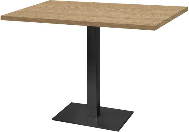 RestooTab Tisch Milan rechteckig in Eiche und Braun, B/T/H: 120 x 70 x 75 cm - Bild 1