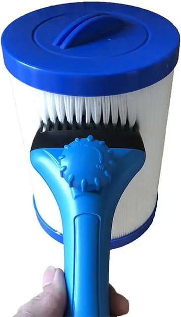 Handheld Pool Filter Reiniger Pinsel in Blau für die Reinigung von Poolfiltern und Brunnen - Bild 1