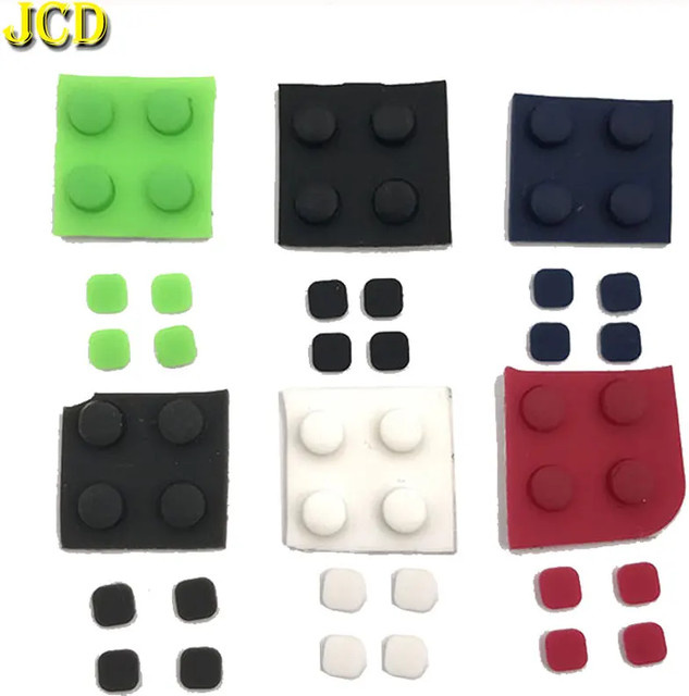 JCD 8 in 1 Ersatzset aus Gummi für Schraubenabdeckungen und LCD-Bildschirmschrauben für New 3DS LL und XL in Schwarz - Bild 1