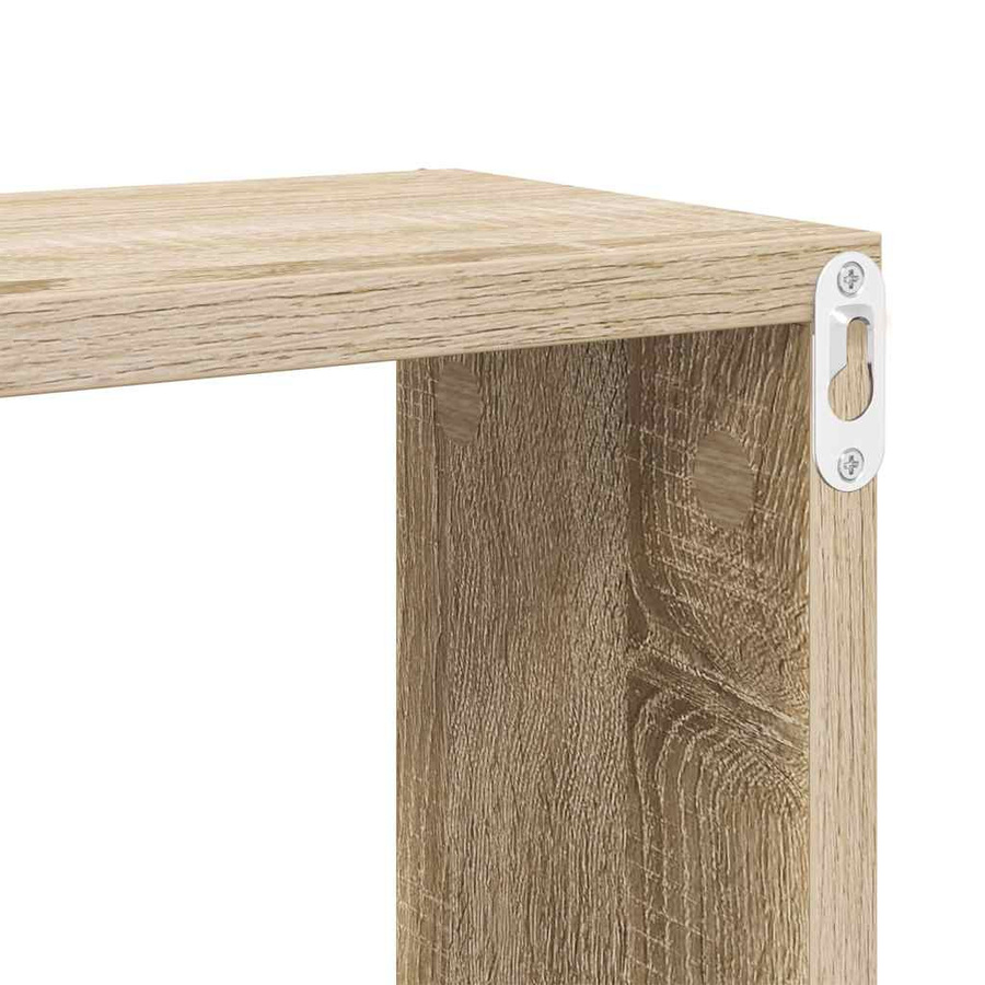 vidaXL Wandregale Würfel 2er Set Sonoma-Eiche B/H/T: 60 x 23 x 15 cm - Bild 2