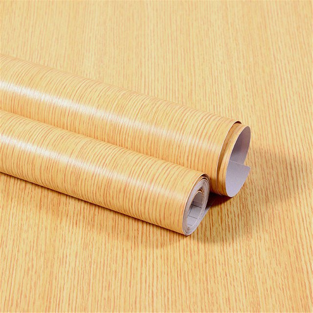 Selbstklebende PVC-Tapete mit Holzmaserung von Luck Amy, klassische Dekofolie für Möbel, Breite: 55 cm - Bild 1