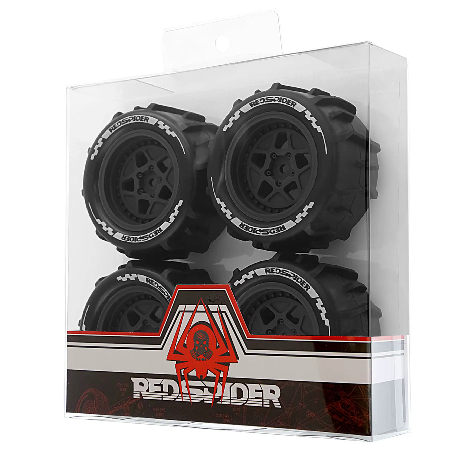 RED SPIDER Schnee- und Sandschlamm-Offroad-Reifen, Rad, 1:18, Schwarz - Bild 3