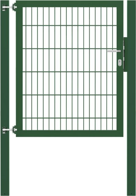 Einzeltor Flexo Plus in Grün mit Pfosten, Breite: 100 cm, Höhe: 120 cm, Pfostenmaße: 80 x 80 cm - Bild 1